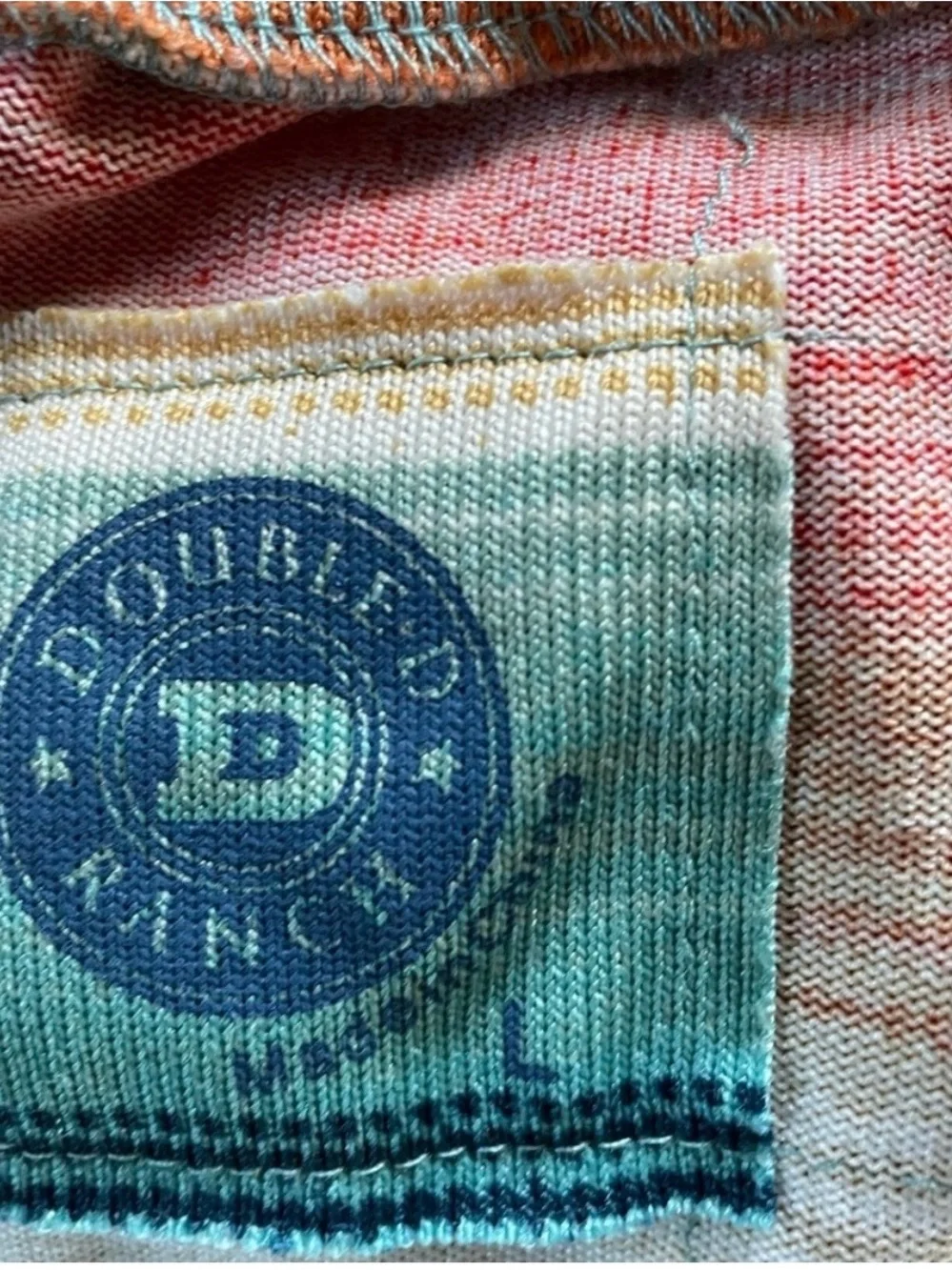 Double D Ranch Multicolor Striped Ruffle Skirt in Coral, Teal, Navy